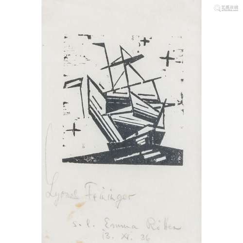 FEININGER, LYONEL (1871-1956), "Voilier avec trois étoi...