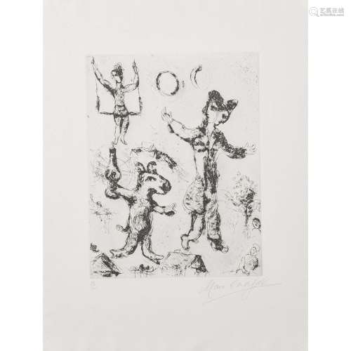 CHAGALL, MARC (1887-1985), "Cirque", aquatinte/gra...