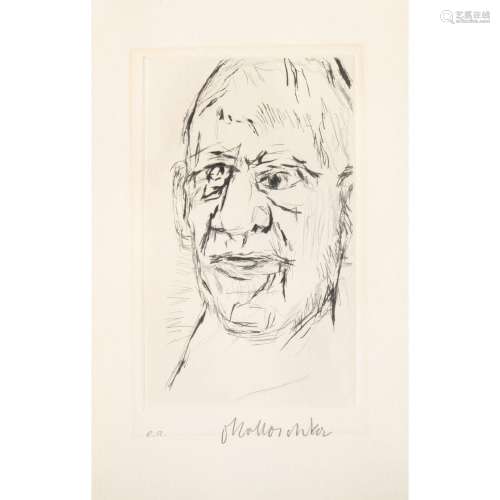 KOKOSCHKA, OSKAR (1886-1980) "Autoportrait", eau-f...