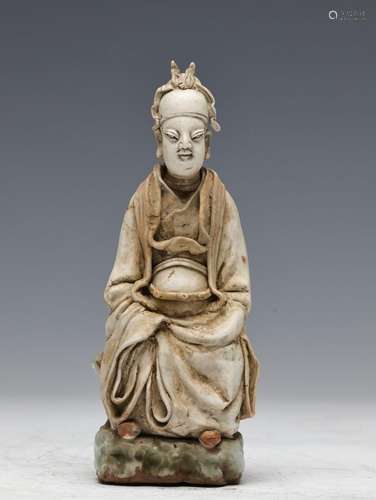 QING, WHITE GLAZED CIVIL OFFICIAL EFFIGY