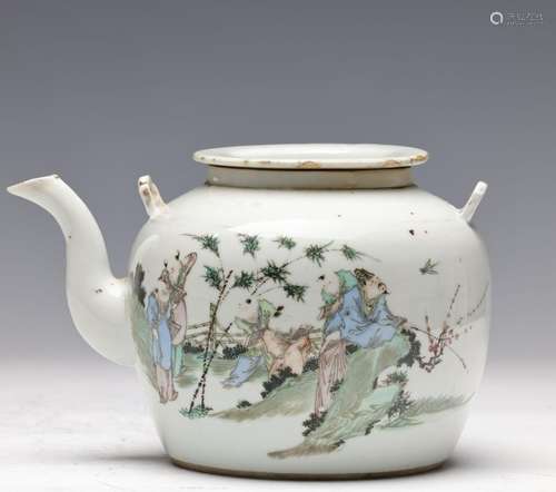 THE REPUBLICAN PERIOD, FAMILLE ROSE TEAPOT