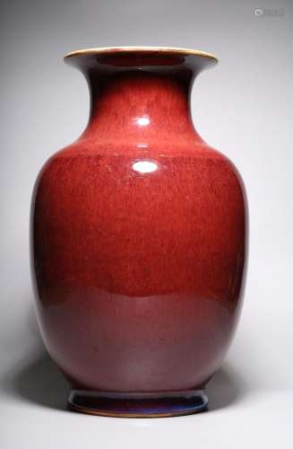 QING, FAMBE GLAZED GUANYIN BOTTLE VASE