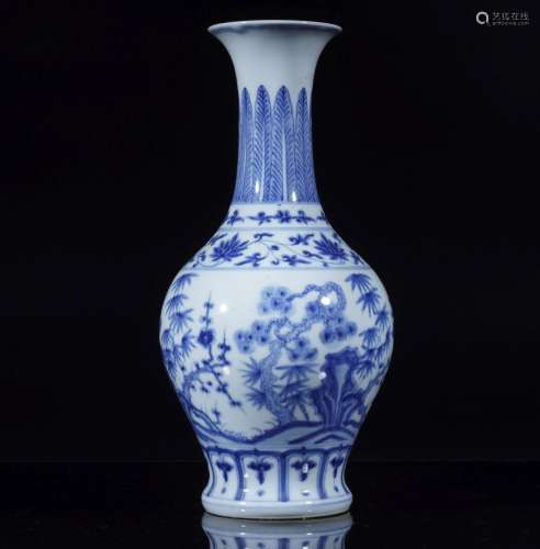 MING, BLUE AND WHITE GUANYIN VASE