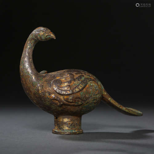CHINESE HAN DYNASTY BRONZE SCEPTER HEAD
