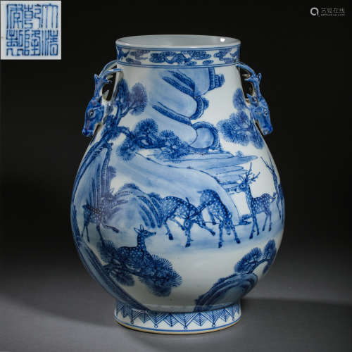 DEER JAR IN THE QIANLONG PERIOD OF THE QING DYNASTY IN CHINA