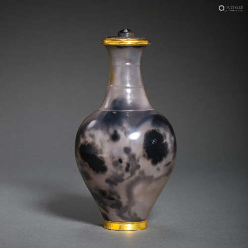 CHINESE LIAO DYNASTY AGATE BOTTLE