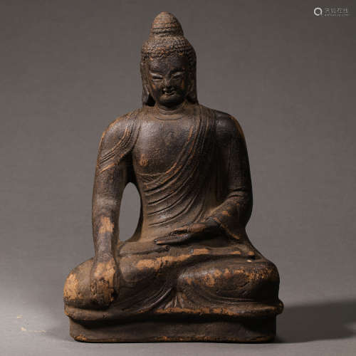 SEATED SANDALWOOD BUDDHA STATUE IN QING DYNASTY, CHINA