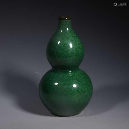 清 綠釉葫蘆瓶