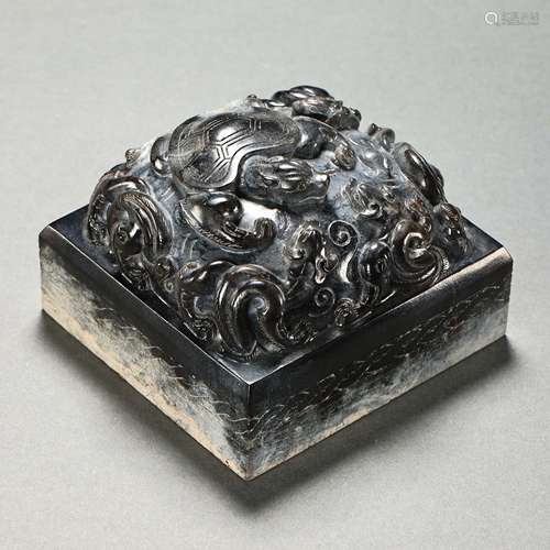 CHINESE HAN DYNASTY HETIAN JADE SEAL