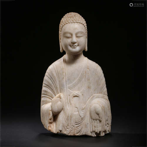 CHINESE NORTHERN WEI DYNASTY WHITE MARBLE BUDDHA BODY