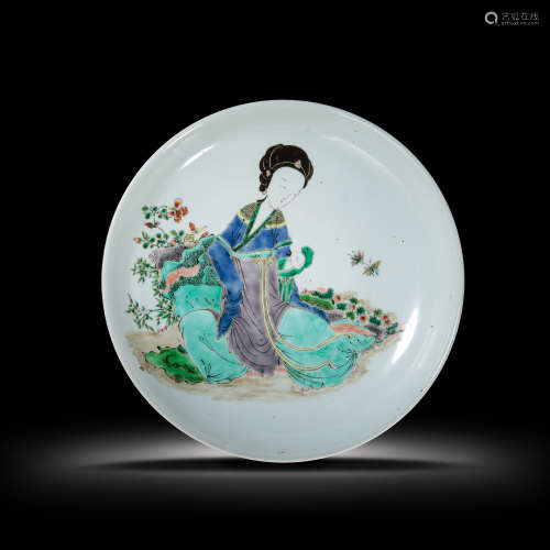 CHINESE QING DYNASTY KANGXI CHARACTER PLATE
