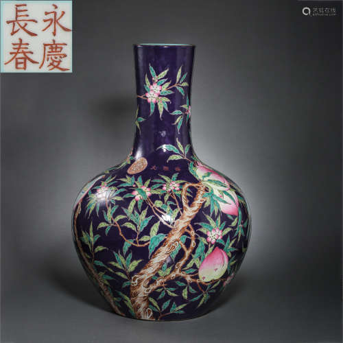 CHINA'S LATE QING DYNASTY GUANGXU FAMILLE ROSE CELESTIAL BOT...