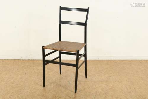 Zwartlak design stoel, Gio Ponti