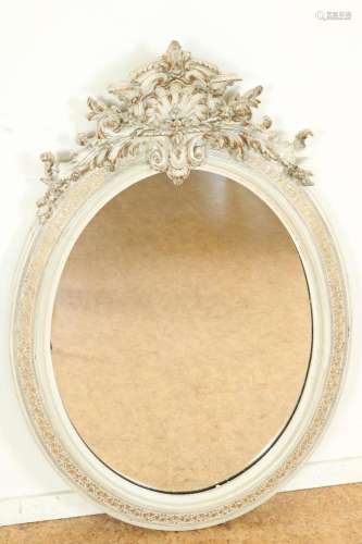 Ovale spiegel in Louis XV-stijl lijst