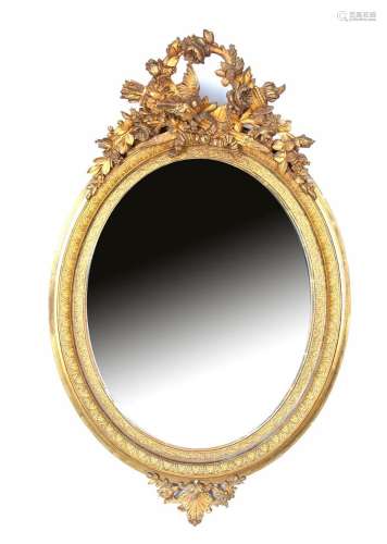 Oval facet cut mirror