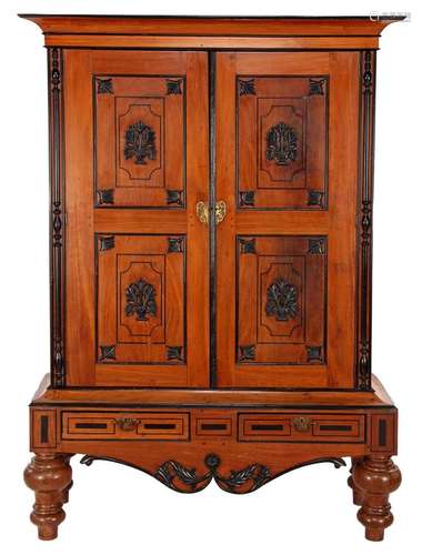 Teak 2-door cabinet