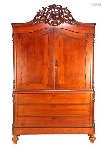 Oak Biedermeier cabinet
