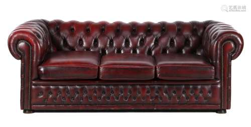 Chesterfield style leather sofa