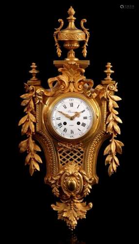 Fire-gilt cartel clock