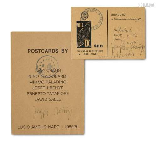 Sammlung von vier Dokumenten. Von Beuys signierte …