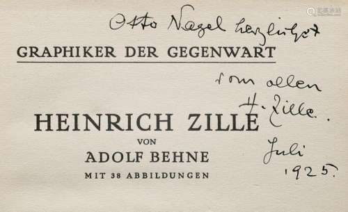 Zille, Heinrich Sammlung von 8 Publikationen von o…