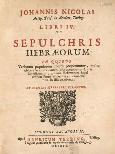 Nicolai, Johannes Libri IV de Sepulchris Hebraeoru…