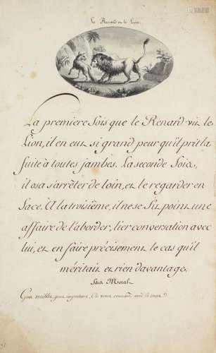 Aesop Fables D Esope. Französisches Manuskript mit…