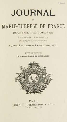 Bourbon, Marie Thérèse Charlotte de Journal de Mar…