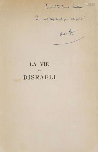 Maurois, André La Vie de Disraeli. Handschriftlich…
