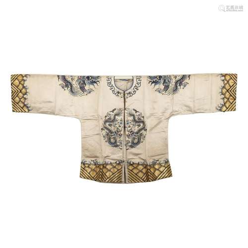 A WHITE GROUND EMBROIDERED 'DRAGON' COSTUME