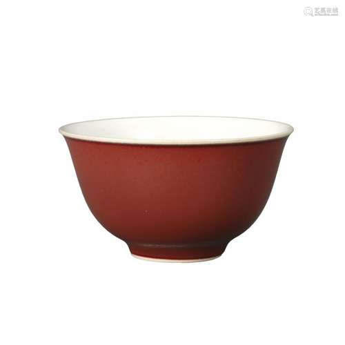 A RED-GLAZED BOWL