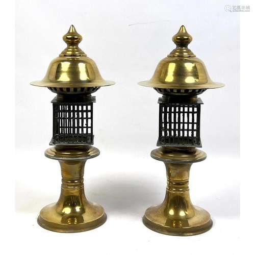 PR BRASS AND METAL INCENSERS. BRASS BASES AND FINIALS WITH M...