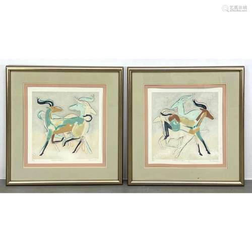 PR LARS CARSEN ANTELOPE PRINTS. "ANTELOPE PASTEL I"...