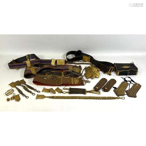 30PC REGALIA FROM ODD FELLOWS EDEN LODGE WILMINGTON DE. BELT...