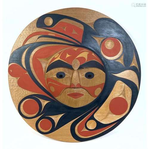 SIGNED ANDY WILBUR PACIFIC NORTHWEST COAST SALISH ART CARVED...