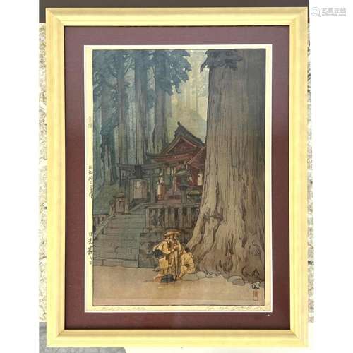 "MISTY DAY IN NIKKO" BY HIROSHI YOSHIDA HAND SIGNE...