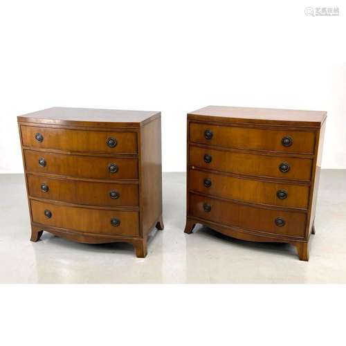 PR BAKER FOUR DRAWER BACHELOR S CHESTS DRESSERS. ROUND RING ...