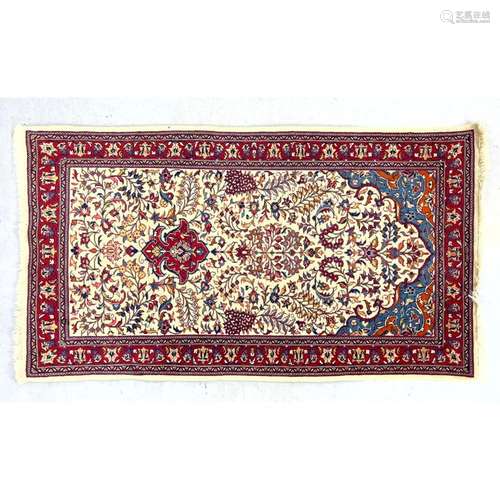 2 2 X 4 3 HANDMADE ORIENTAL CARPET RUG. WITH TAN GROUND AND ...