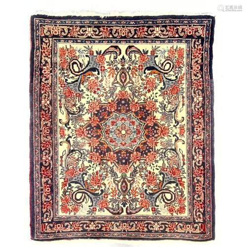 2 4 X 2 11 ROSE FLOWER DESIGN HANDMADE ORIENTAL CARPET RUG. ...