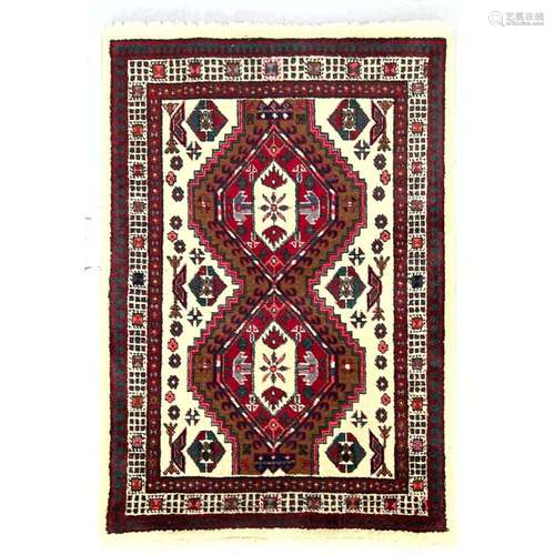 2 6 X 3 6 HERIZ STYLE HANDMADE ORIENTAL CARPET RUG.