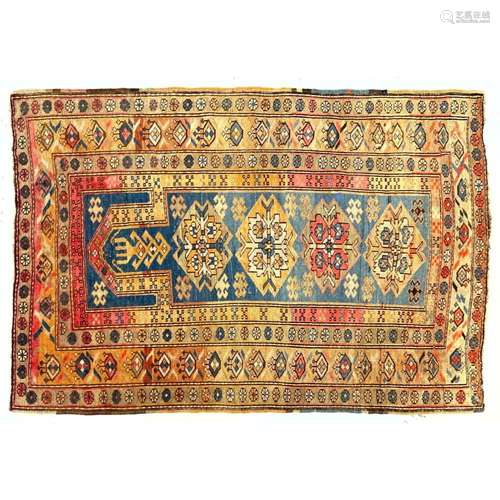 3 4 X 4 9 HANDMADE ORIENTAL PRAYER CARPET RUG. POSSIBLY ABAD...