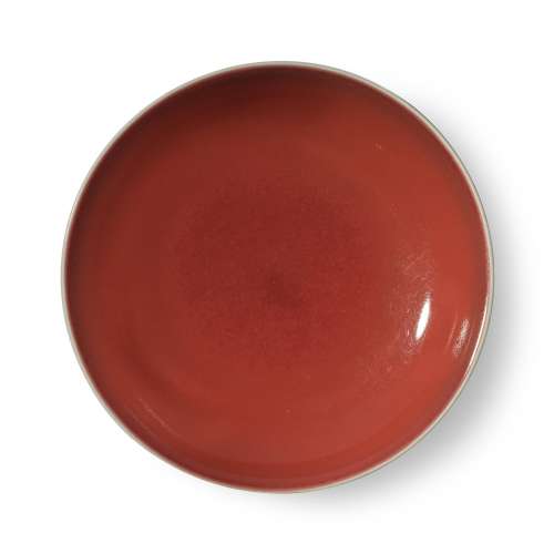 A copper-red-glazed dish, Seal mark and period of Qianlong |...