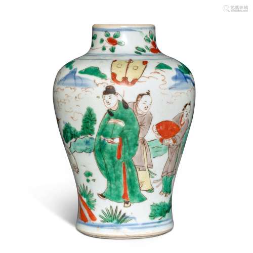 A wucai 'official' vase, 17th century | 十七世紀 五彩...