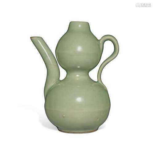 A 'Longquan' celadon-glazed double-gourd ewer, South...