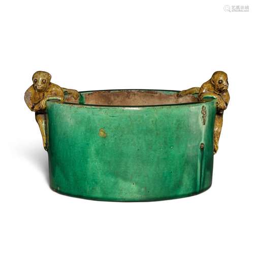 A sancai-glazed 'monkey' censer, Late Ming dynasty |...