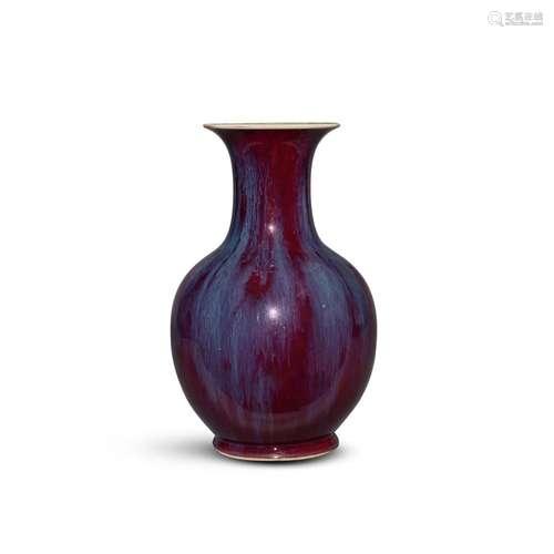 A flambé-glazed vase, Qing dynasty, 19th century | 清十九世紀...