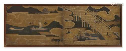 A two-panel screen, Japan, 17th century