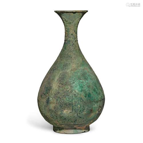 A bronze pear-shaped vase, Korea, 13th century