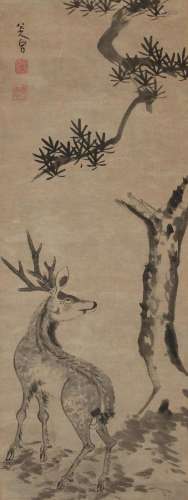 Zhu Da (Bada Shanren) 1626-1705 朱耷(八大山人) | Deer and Pi...