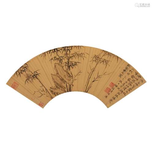 Chen Qin 1515-? 陳芹 | Ink Bamboos and Rocks 竹石圖